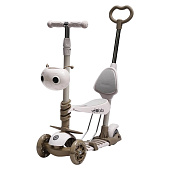 Самокат трёхколёсный 3 в 1 Velobibi Dynamic СМК-2726 бежевый 01